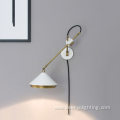 Staggered lamp arm adjustable bronze color wall lamp